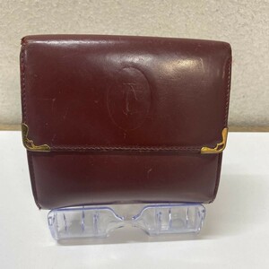 ■ Cartier カルティエ ★ハッピーバースデー★ パテントレザー★ 二つ折り 財布★ ウォレット★ ボルドー系