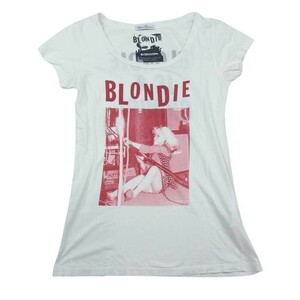 HYSTERIC GLAMOUR ヒステリックグラマー 0102CT06 BLONDIE 半袖 クルーネック プリント Tシャツ ホワイト系 F【中古】