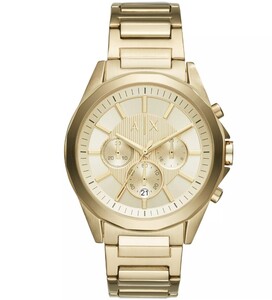 2024秋冬最新!!　日本未発売　直営モデル　A|X Armani Exchange Gold-Tone Stainless Steel Bracelet Watch　LAから最新本物をお届け!! bel