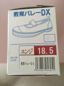 教育シューズ☆上履き バレーDX 18.5cm キッズ★エンジ(レッド)未使用品★★