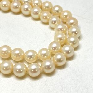 1円〜!!▲アコヤ本真珠ネックレス▲D 約40.5g 約37.0cm 約6.0-6.5mm珠 pearl necklace jewelry パール DH0/DH0 44