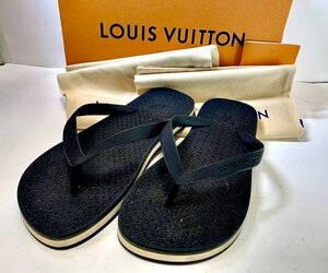 LOUIS VUITTON 　ルイヴィトン 　モリトールライントングサンダル　ラバー　ビーチサンダル　ブラック　外箱付