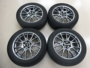 美品 BBS RE-V 18-7.5J 114.3 GRV2 BRIDGESTONE LEGNO 225/55R18 ホイール タイヤ 4本セット