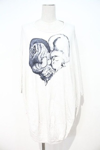 【USED】Vivienne Westwood / キトゥンハートptオーバーサイズTシャツ 2 グレー 【中古】 I-24-05-22-008-ts-HD-ZI