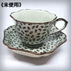 【未使用】花柄　ティーカップとソーサーセット