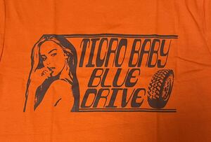 Blue drive ガールプリントTシャツ　ticro サイケデリックTシャツ_orange