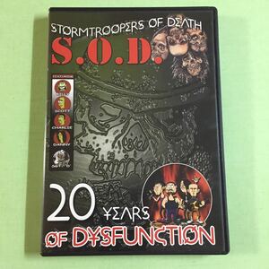 DVD S.O.D. 20years of dysfunction stormtroopers of death ライブCD付き