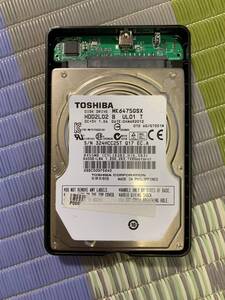 TOSHIBA MK6475GSX ポータブルハードディスク 640GB HDD ブラック