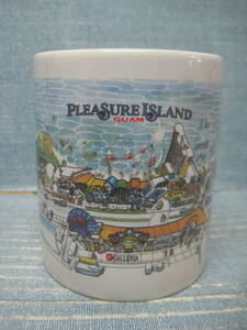 ☆未使用品 PLEASURE ISLAND GUAM プレジャーアイランド グアム 総柄 マグカップ かなり昔の物 ☆