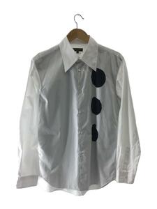 COMME des GARCONS HOMME PLUS◆長袖シャツ/M/コットン/WHT/ドット/PN-B016/前身頃汚れ