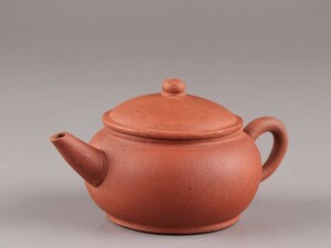 中国古玩 唐物 煎茶道具 朱泥 紫泥 紫砂壷 茶壷 急須 時代物 極上品 初だし品 C8565