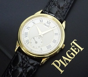 国内正規品 2021年3月OH済 PIAGET ピアジェ グベナー 15968 手巻き式 K18YG 美品 メンズ 国際保証書あり 本物