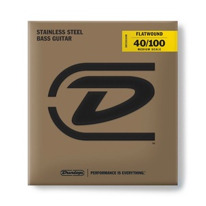 JIM DUNLOP Stainless Steel Flatwound Bass Strings DBFS40100M エレキベース弦