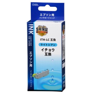 エプソン互換インク イチョウ ITH-LC ライトシアン_INK-EITHB-LC 01-4305 オーム電機