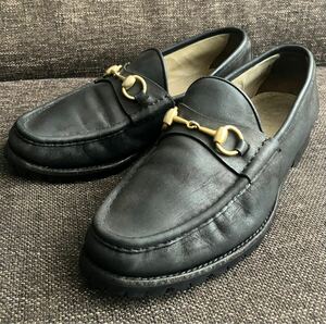 GUCCI グッチ　ホースビット　ローファー　ビブラムソール　黒　41 1/2