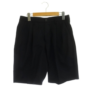 ノンネイティブ nonnative DWELLER SLACKS SHORTS 02 スラックス ショーツ ショートパンツ タック ウール 0 濃紺 ダークネイビー