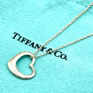 【コレクター必見】TIFFANY &Co. ティファニー オープンハート ネックレス SILVER925 シルバー ブランドアクセサリー 服装小物 DE3