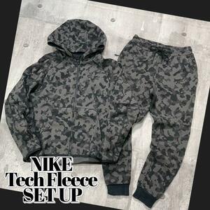 y2k NIKE テックフリース セットアップ カモフラ パーカー パンツ 上下