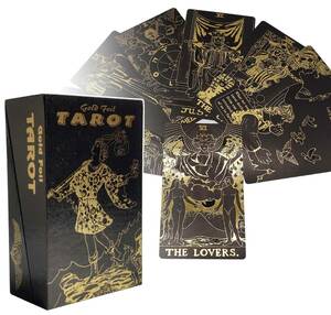 タロットカード「Gold foil Tarot/ゴールド・フォイル・タロット　タイプB ※海外製」tface-g 【占い】