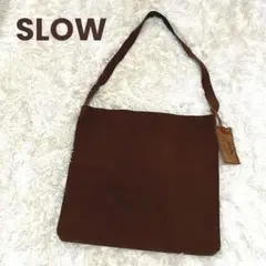 【SLOW】トートバッグ スウェード ダークブラウン