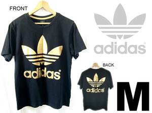 adidas【半袖Tシャツ】M / 2面プリント 【管3-3】送料￥１８５