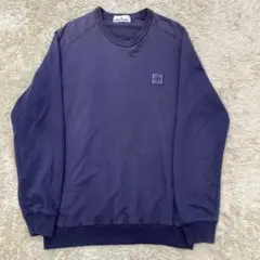 Stone Island クルーネック スウェットシャツ　ネイビー　ワンポイント