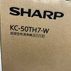 【K-28984】1円～SHARP KC-50TH7-W 加湿空気清浄機 ホワイト系 シャープ 家電 花粉 加湿器 未使用品 プラズマクラスター7000 