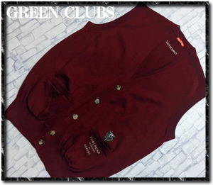 ★GREEN CLUBS　グリーンクラブ　ヨギベア刺繍入りニットベスト　ワインレッド★