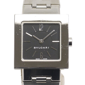 ブルガリ BVLGARI クアドーラド SQ22SS レディース クオーツ SS 黒文字盤