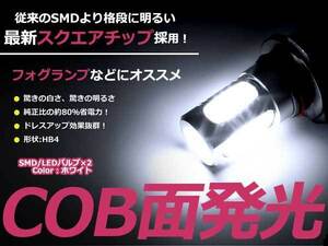 メール便送料無料 フォグランプLED クラウン アスリート GRS18系 LEDバルブ ホワイト 6000K相当 9006 HB4 COB 面発光