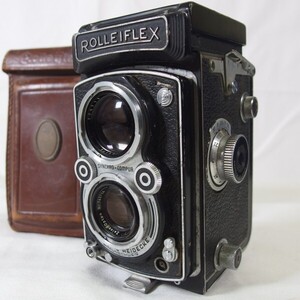 Rolleiflex ローライフレックス 二眼レフカメラ Heidosmat 1:2.8/75/Tessar 1:3.5 f=7.5mm 純正ケース付/60サイズ