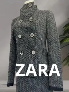 zara ザラ　スタンドカラー　セットアップ　スーツ　M相当 グレー　ジャケット