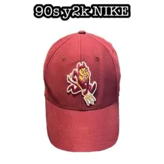 90s y2k OLD NIKE CAP wine red USA アリゾナ