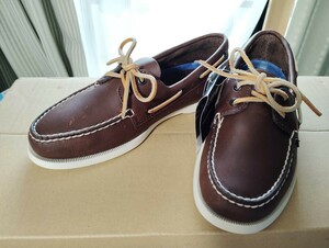 新品未使用【スペリーSPERRYトップサイダー定番デッキシューズ】紙タグ付き■サイズ8M＝26cm■焦げ茶色ダークブラウン■これからの季節に！