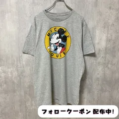 古着 used　 Disney　ディズニー　半袖プリントTシャツ　ミッキー　グレー　ビッグシルエット　オーバーサイズ