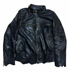 00s 14th addiction Archive Cross Zip Leather Jacket catorce レザージャケット 黒 1