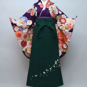 着物袴セット ジュニア用へ直し135cm～143cm From KYOTO 卒業式にどうぞ！ 新品 （株）安田屋 NO23311-02