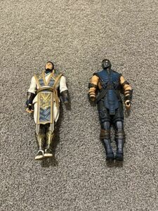 Loose Mezco 6" Mortal Kombat X Sub Zero & Raiden Action Figure Martial Arts 海外 即決