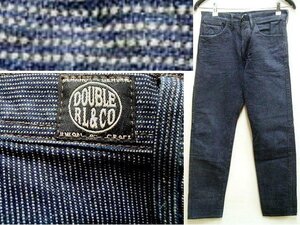 ◇即決[W28]RRL 21AW BUCKLE BACK ピンヒッコリー ストライプ バックルバック シンチバック 尾錠 ペインターパンツ ネイビー■512