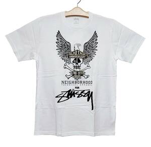 超激レア希少！新品タグ付き！STUSSY ステューシー×NEIGHBORHOOD ネイバーフッド/30周年 30th アニバーサリー記念コラボ限定Tシャツ L 白