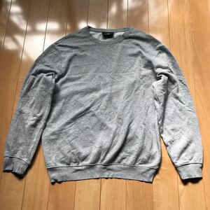 エイチアンドエム トレーナー 568-1-45 メンズ M グレー 部屋着 裏起毛 H&M