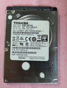 東芝 Toshiba 2.5インチ HDD 500GB 厚さ7mm 使用時間 13,157H