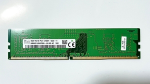 [複数有][1-7個]SKhynix メモリ 4GB HMA851U6AFR6N PC4-19200U (DDR4-2400) 288Pin DIMM デスクトップパソコン[中古 動作品 まとめ売り]