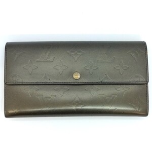 ルイヴィトン LOUIS VUITTON ポルトフォイユ サラ 長財布 モノグラム マット M65142 ノワール シルバー金具 TH0053