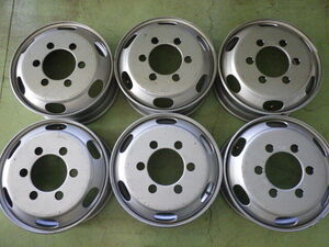 19.5×6.75 PCD:222.25 6穴 +136 TOPY JIS DM3P 中古 6本セット スチールホイール【店頭受け取り可】