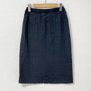 80s tricot COMME des GARCONS スカラップ コットン タイト スカート ストライプ 黒 トリココムデギャルソン 90s VINTAGE archive 4060449