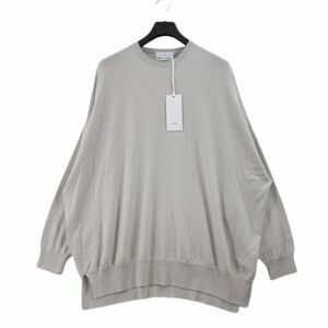 Graphpaper グラフペーパー 22AW Fine Wool Oversized Crew Neck Knit ニット グレー