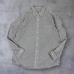 【GAP】希少銀タグUS輸入ストライプ柄長袖シャツ メンズXXL FITTED