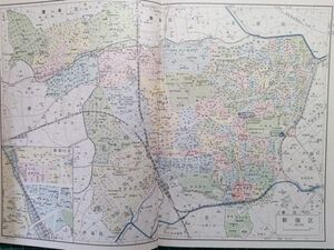 lk古本【区分地図帳】東京都 昭和51年 [＋拡大図（劇場・映画館等商業施設名入り）＋多摩・横浜・川崎・千葉および埼玉県の隣接市街図