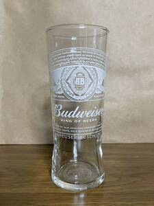 【未使用】Budweiser バドワイザー ビアグラス コップ 高さ約16cm 口径約6.5cm